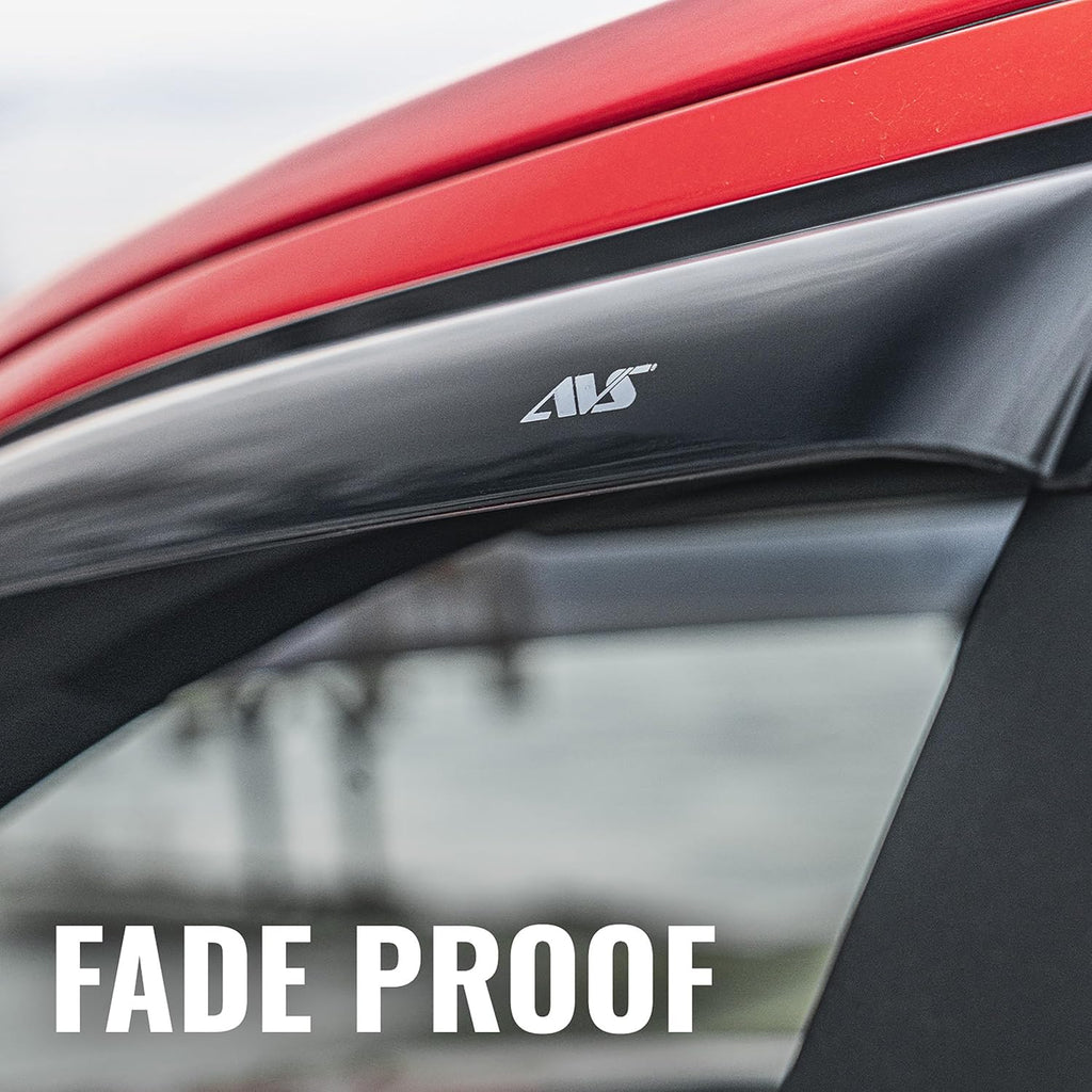 [AVS] outside Mount Rain Guards for 2008 - 2020 Dodge Journey | Window Vent Visors, 4 Pcs. - Smoke | 94072