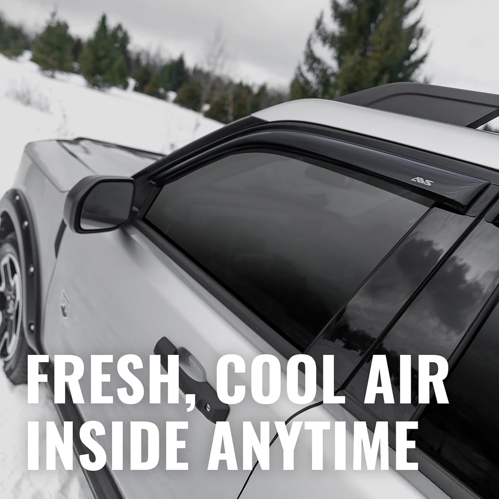 [AVS] outside Mount Rain Guards for 2008 - 2020 Dodge Journey | Window Vent Visors, 4 Pcs. - Smoke | 94072