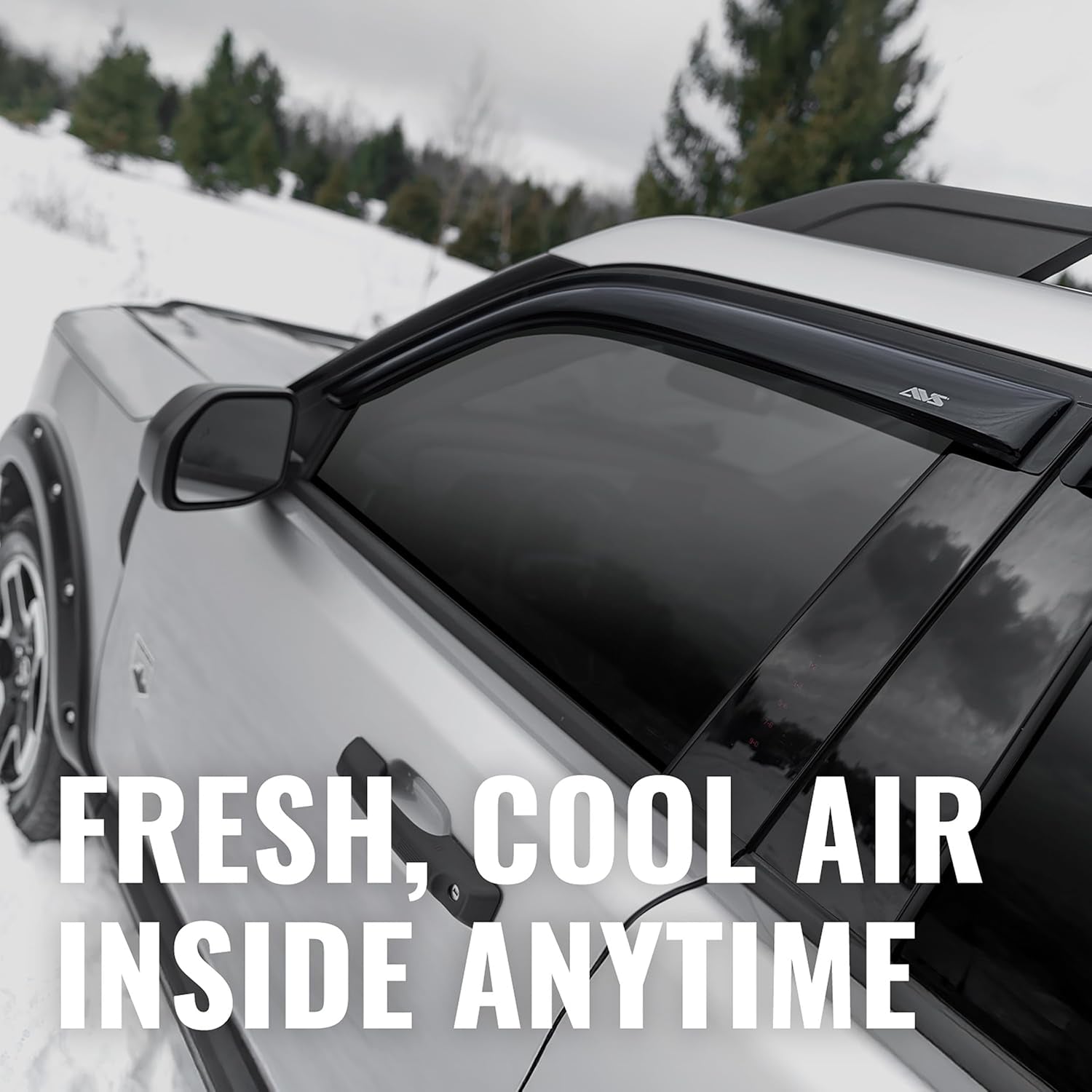 [AVS] outside Mount Rain Guards for 2008 - 2020 Dodge Journey | Window Vent Visors, 4 Pcs. - Smoke | 94072