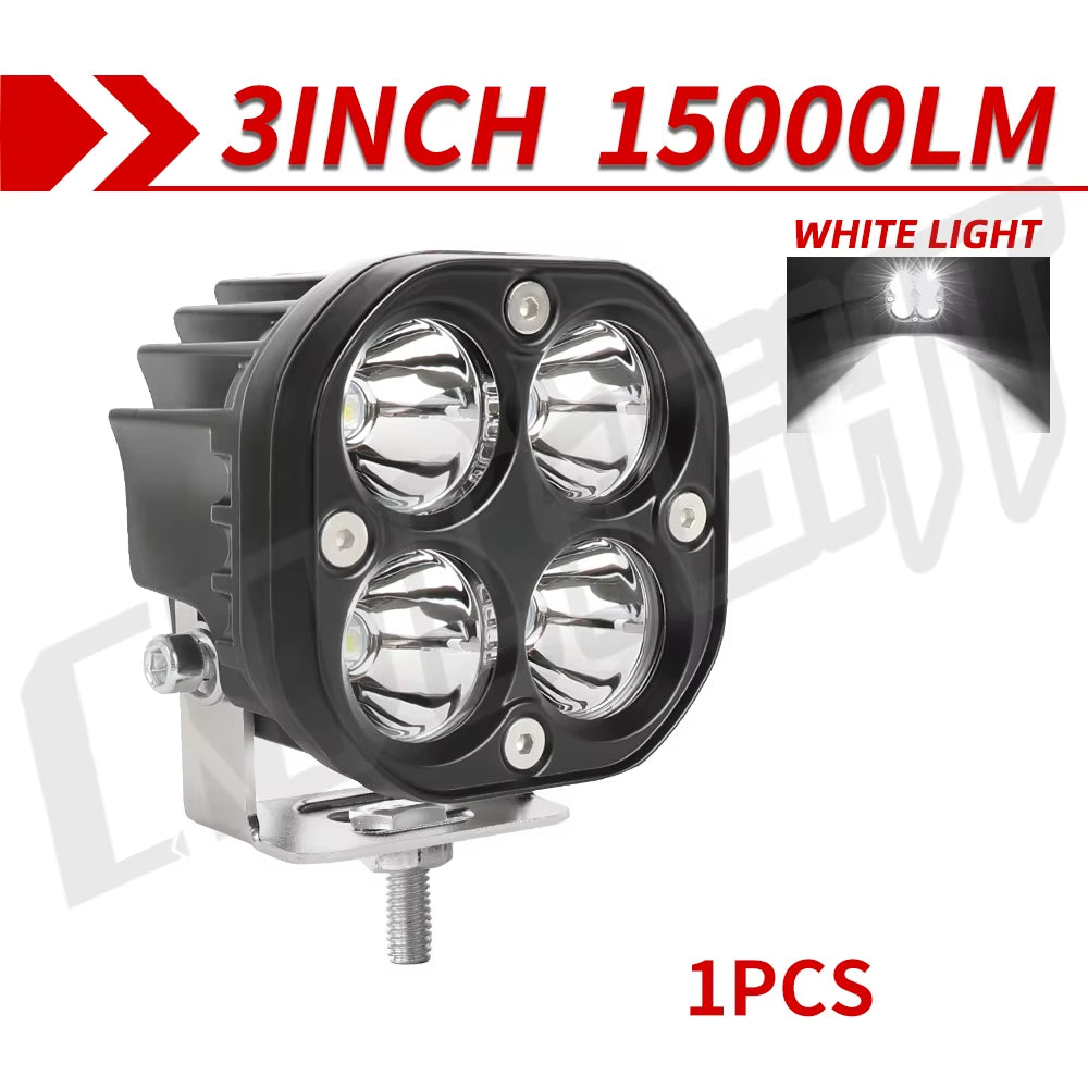 3Inch Led Work Spotlights 24V 12V Headlights for Motorcycles Flood Led Bar Fog Light DRL for Car Truck 4X4 off Road ATV