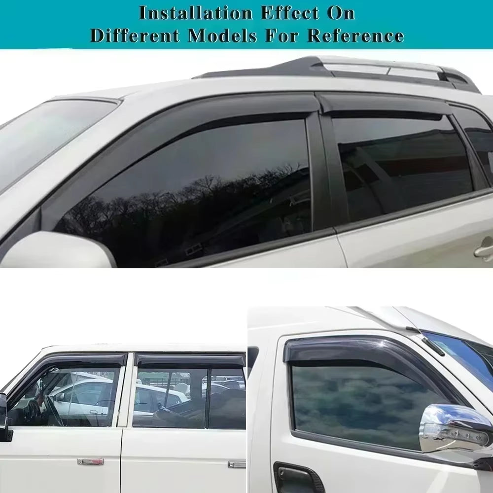 Window Visor for FORD F-150 2001 2002 2003 Crew Cab Pickup Wind Deflectors Rain Guards Door Visor Vent Shades Ventvisor Rain