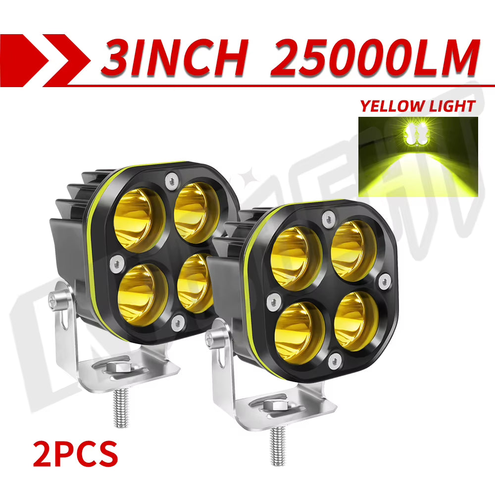 3Inch Led Work Spotlights 24V 12V Headlights for Motorcycles Flood Led Bar Fog Light DRL for Car Truck 4X4 off Road ATV