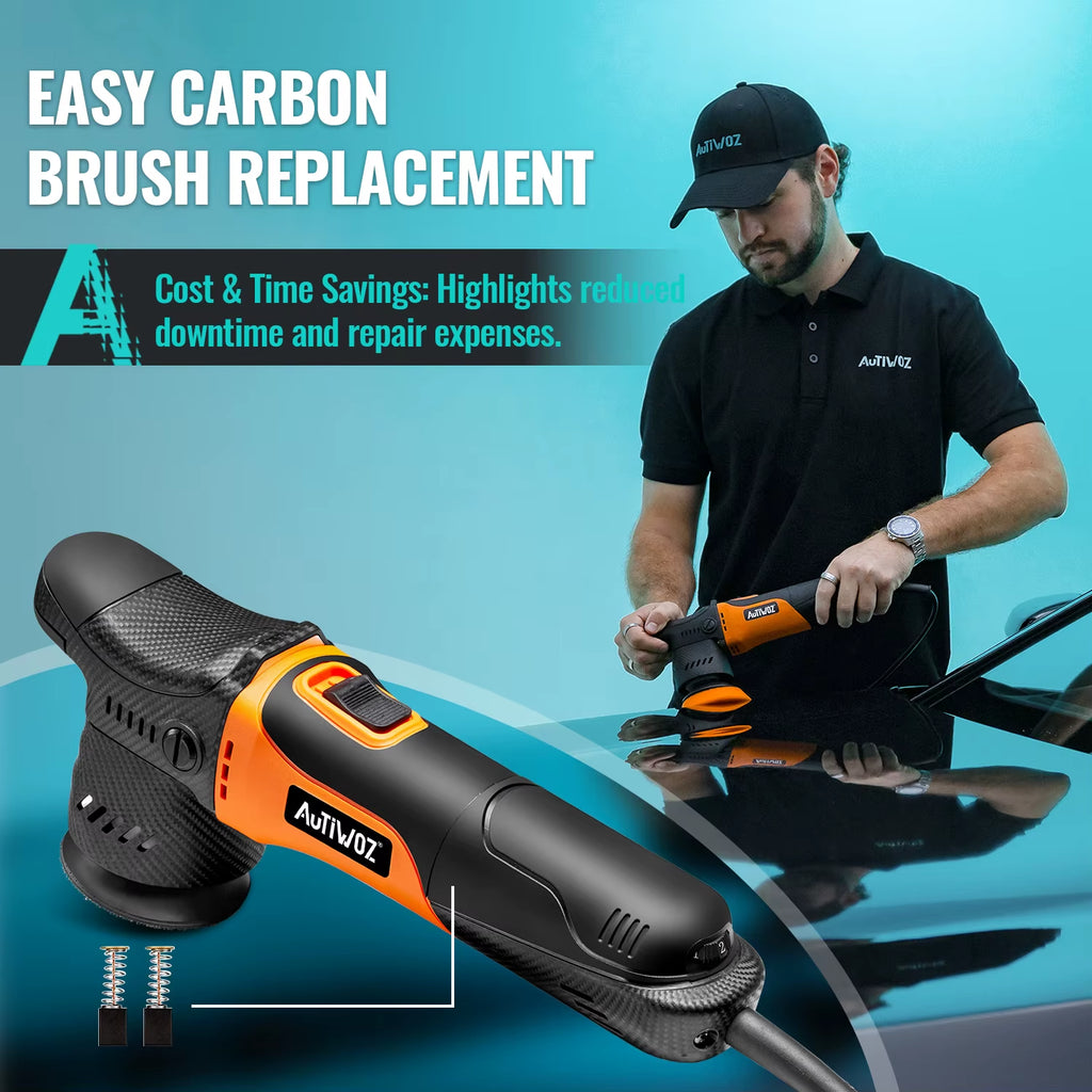 650W Mini Car Buffer Polisher 50Mm/75Mm Dual Action Polishing Machine 12Mm Eccentric Scratch Removal Tools Waxing Set