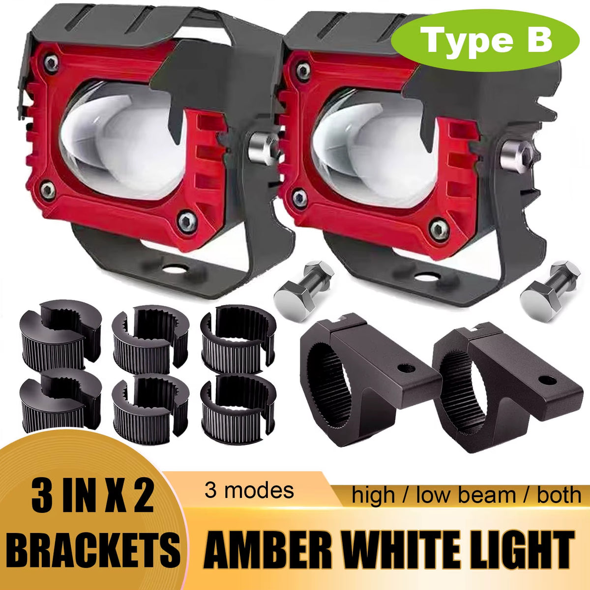 3 Inch LED Pods Light Spot Beam Waterproof Led Work Fog Driving Lights Bar for ATV UTV SUV off Road 4X4 Boat Truck Motorcycle