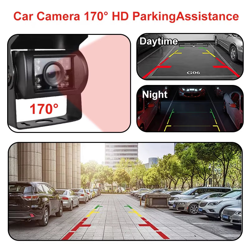 Wireless Wifi Car Backup Camera HD Night Vision Waterproof Reverse Camera for Ios Android Truck RV Trailer