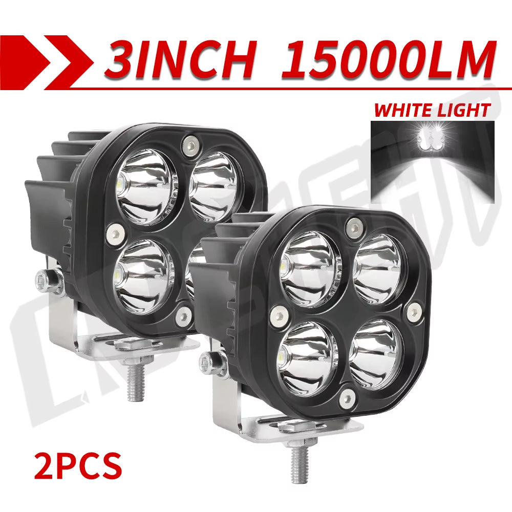 3Inch Led Work Spotlights 24V 12V Headlights for Motorcycles Flood Led Bar Fog Light DRL for Car Truck 4X4 off Road ATV
