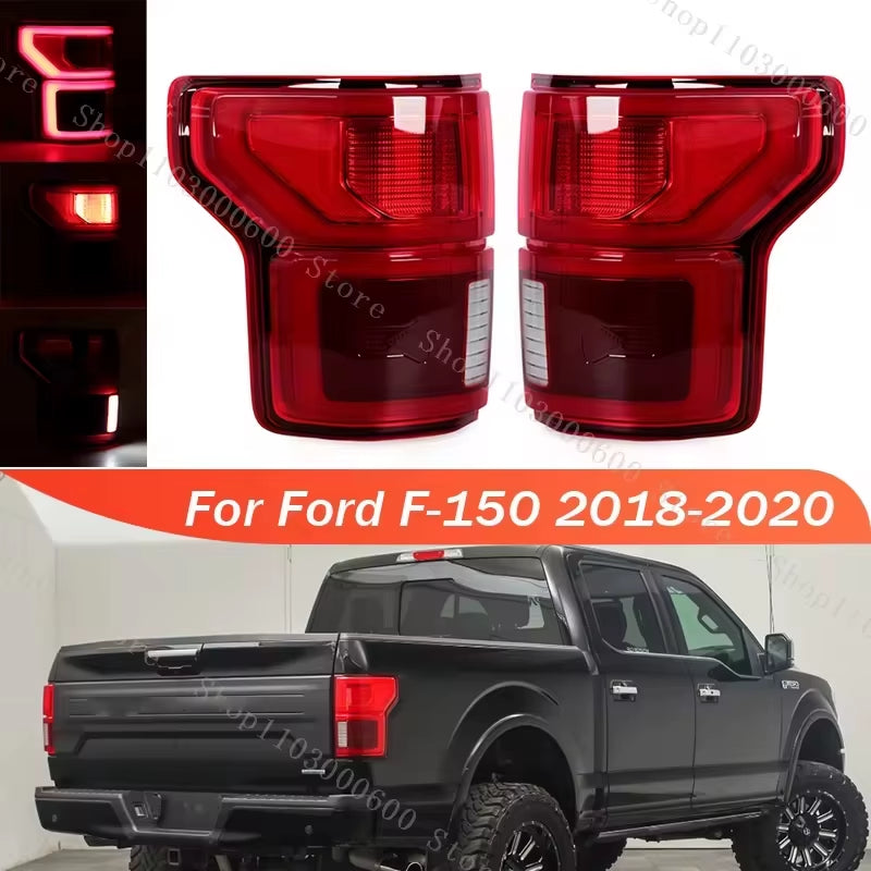 For Ford F150 F-150 2018 2019 2020 LED Rear Tail Light Taillamp Brake Stop Reverse Turn Signal Lamp Rearlight with Blind Spot