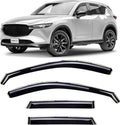 In-Channel Incredibly Durable Rain Guards for Mazda CX-5 2017-2025, Original Window Deflectors, Vent Deflector, Vent Window Visors, Dark Smoke Car Accessories, 4 Pcs. - 617269