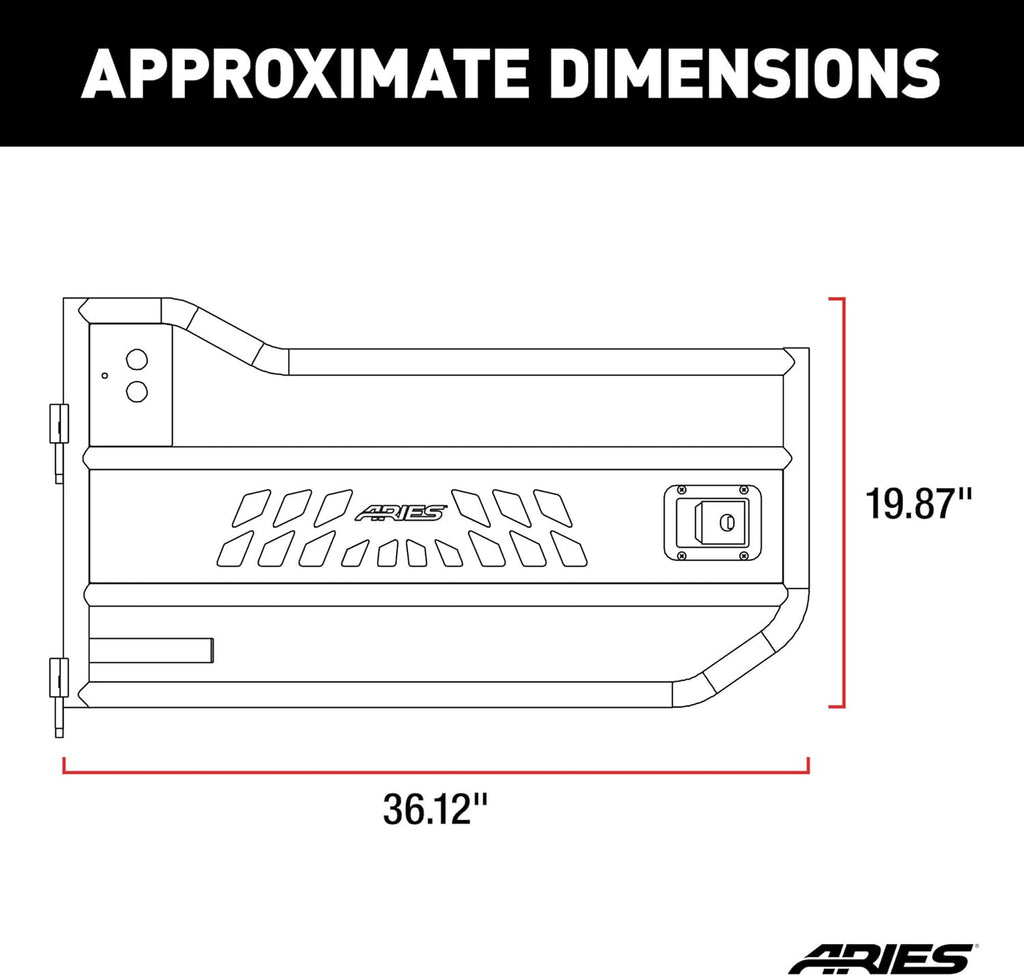 AR15009 Black Aluminum Front Jeep Wrangler JK Tube Half Doors