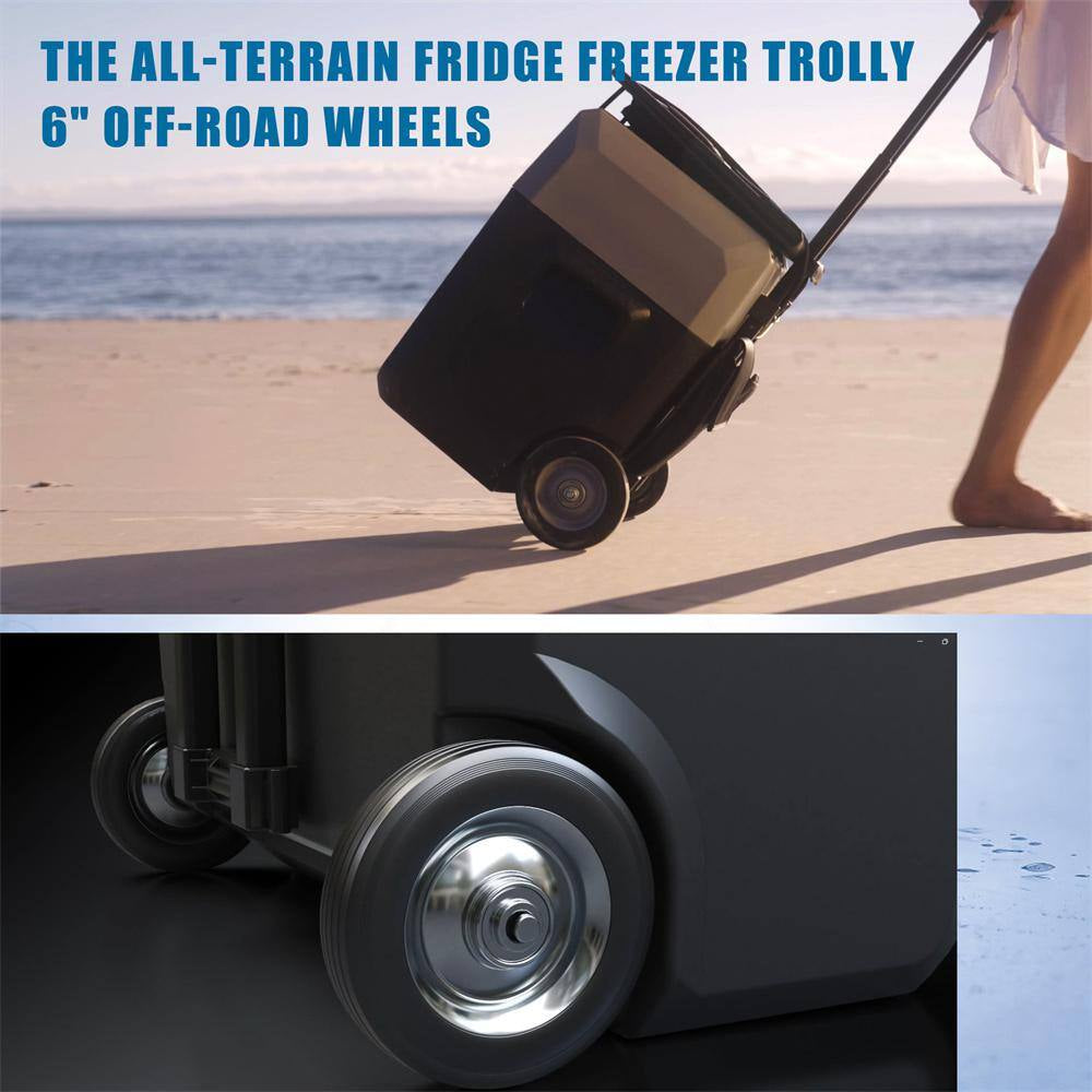 42 Qt. Car Freezer with APP Control and 6 In. Off-Road Wheels, 12-Volt, 45-Watt Cooler Freezer, Low Noice