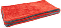 Dreadnought XL Microfiber Towel, Superior Absorbency for Drying Cars, Trucks, and Suvs, Double-Twist Pile, One-Pass Vehicle-Drying Towel - Pack of 1, Red/Gray (20 Inch X 40 Inch)
