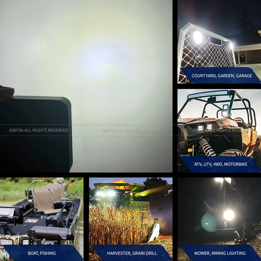 LED Bar Work Light SMD Spotlight for Motorcycle Jeep Truck Car SUV ATV Barra LED Headlights 4X4 off Road 12V 24V Barra Auxiliary
