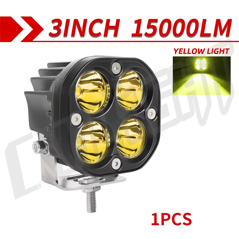3Inch Led Work Spotlights 24V 12V Headlights for Motorcycles Flood Led Bar Fog Light DRL for Car Truck 4X4 off Road ATV