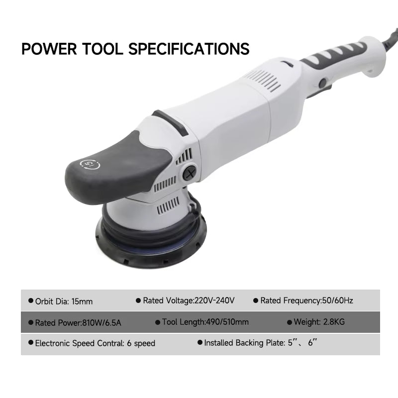 Polisher 900W Dual Action Car Polisher 15MM/21MM Car Buffer Polisher 6 Variable Speed for Car