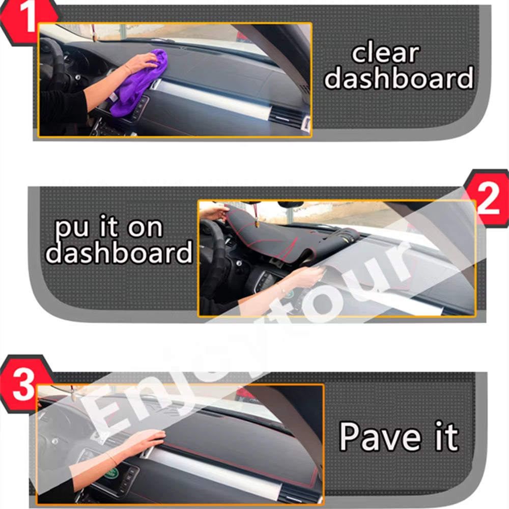 PU Leather Dashmat Dashboard Cover Pad Dash Mat Car Accessories for Dodge RAM Trucks 1500 2500 3500 Pick up DT 2019 - 2025 2024