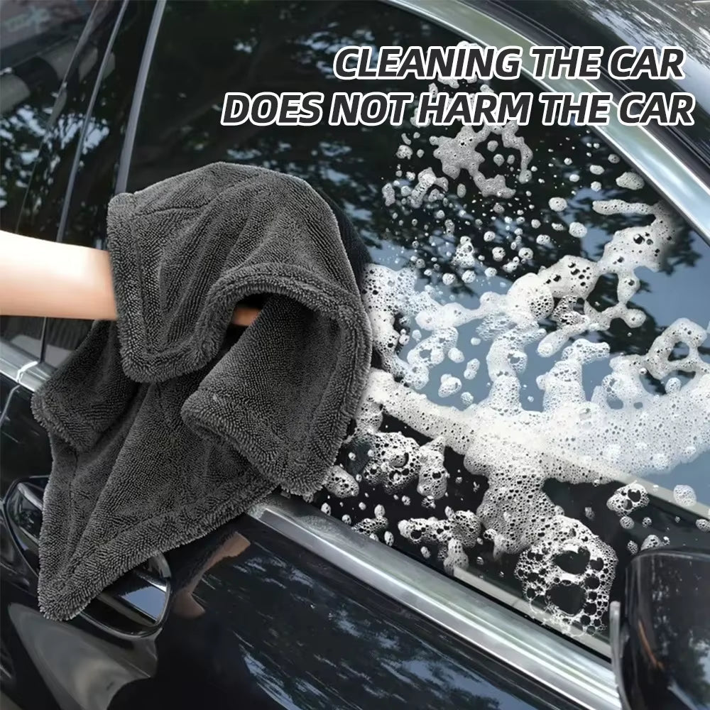 Micro Fiber Pile Auto Care Microfibre Detailing Microfiber Car Wash Cleaning Cloth Twisted Large Twist Loop Drying Towel for Car