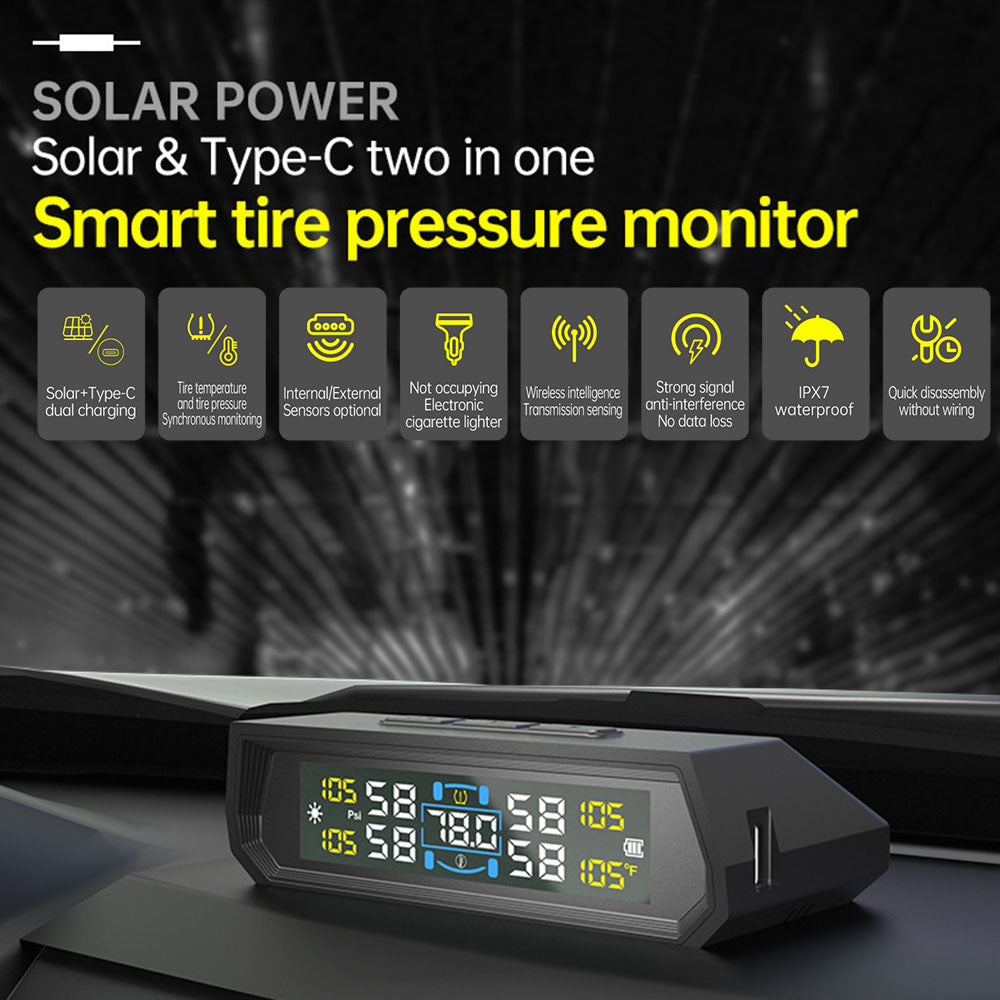 T17 Solar TPMS with 4 Tire Sensors